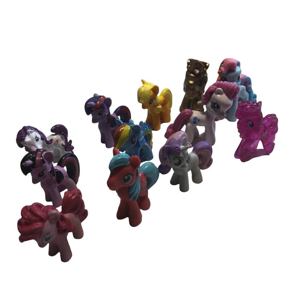 Lot If 12 My Little Pony Mini Figures 2” Rainbow Dash Sweetie Belle Apple Jack